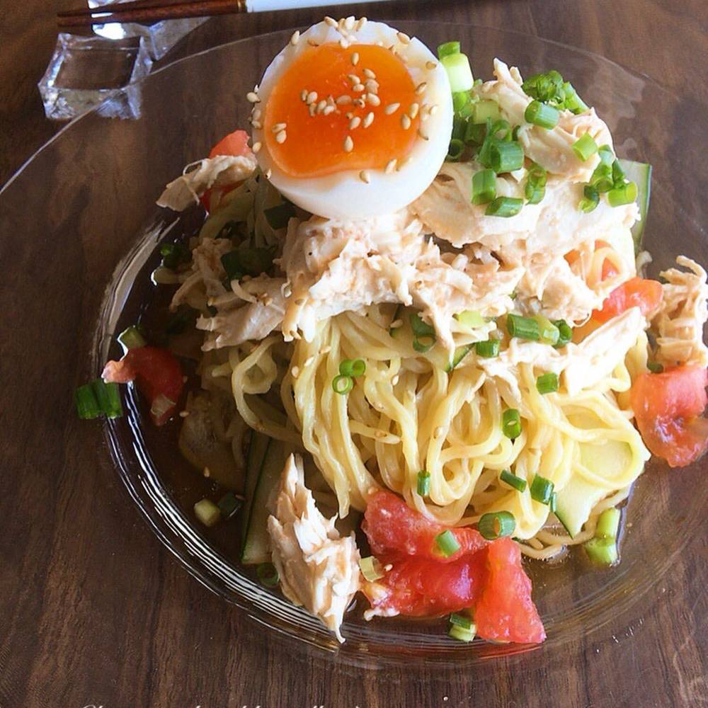 めんマヨささみの冷やし中華 - めんマヨラボ | 明太子マヨネーズ